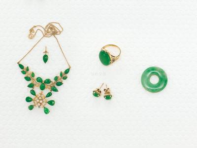 流光溢彩 6K金镶翡翠首饰六件套于2016年第32期拍卖会惊艳亮相